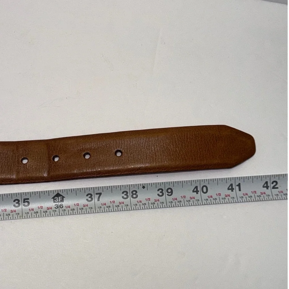 Martin Dingman Belt Mens 36 Brown Tumbled Glove Leather Hand Made 10077